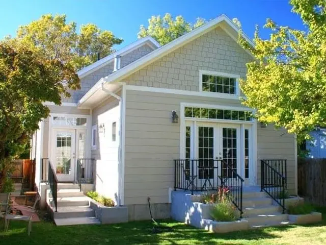 Home with a new roof and gutters